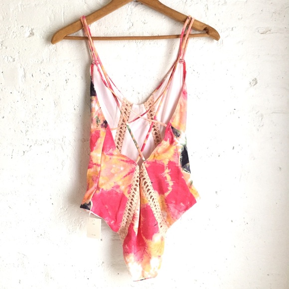 NWT Urban Outfitters Micah Crochet tie dye swim - Picture 2 of 8